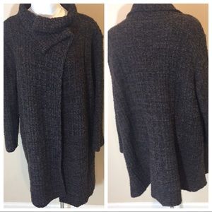Eileen Fisher Organic Wool Shawl Collar Duster